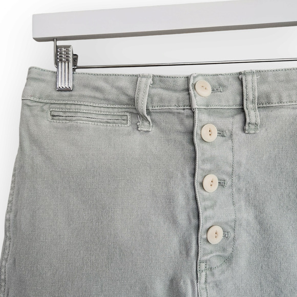 Madewell Light Green High Waisted Jean Mini Skirt 26 - Picture 2 of 8